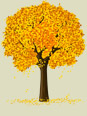 иконка дерево осенью